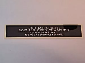 Jordan Spieth Nameplate for a 2015 US Open Golf Ball Case Or Scorecard 1.5 X 8 - Picture 1 of 12