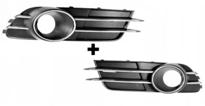 fur AUDI A6 C7 11-14 2x Stoßstange Gitter Blende Nebelscheinwerfer Vorne CHROM - Bild 1 von 6
