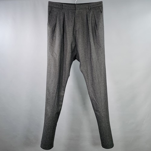 GIVENCHY Pantalone elegante grigio lana antracite plissettato taglia 36
