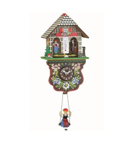 Trenkle Kuckulino Black Forest Clock Weather House with Quartz Movement and C Cover