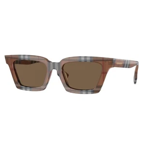 Burberry BE4392U-396673 52 Briar Sunglasses Brown check Frame Brown Lens - Picture 1 of 4
