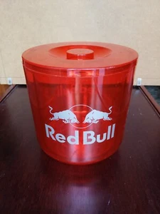 Secchiello Redbull Rosso - Lattine Ghiaccio Fresco - RARO Plastica Trasparente - Foto 1 di 6