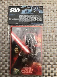 6pk Star Wars Final Battle Invitations & Envelopes Children's Birthday Party - Picture 1 of 2