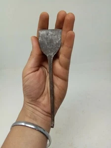 Collectible Old Iron Hand Forged Kitchen Use Halwa Making Spoon Khurpa Rare - Picture 1 of 7
