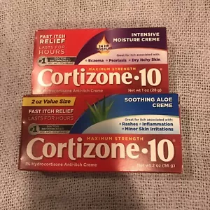Cortizone 10 Maximum Strength Intensive Moisture 1oz & Soothing Aloe Creme 2oz - Picture 1 of 1