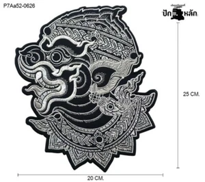 Testa Hanuman, braccio camicia, Letteratura Ricamata Thailandese Simbolo Ferro Calore Toppa - Foto 1 di 5