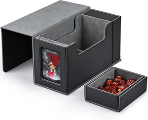 ZLCA Deck Box 200 Karten MTG Commander mit Sichtfenster & Würfelfach - Bild 1 von 20