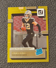 2022 Donruss Chris Olave Rated Rookie Gold Press Proof # /50 New Orleans Saints
