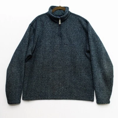 Quiksilver Мужская M синий флисовый пуловер 1/4 молнии куртка толстовка gorp - Изображение 1 из 4