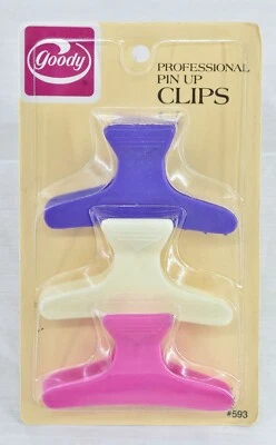 Vintage Goody Pin Up Clips Púrpura Crema Rosa Años 80 Accesorios para el Cabello #593 Nuevo Foto 1 de 2
