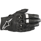 Alpinestars Celer V2 Black / White Leather Short Summer Motorbike Gloves