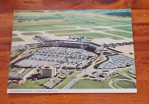 Postcard International Terminal Melbourne Australia aerial view not used vintage - Picture 1 of 3