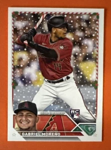 Bate bastón de caramelo Topps Holiday Gabriel Moreno RC #H93 2023 SP - Imagen 1 de 2