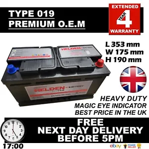 OEM Replacement Heavy Duty Car/Van Battery TYPE 017/019 12V 100AH/C100 NEXT DAY - Picture 1 of 10
