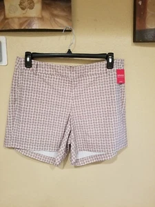 SPANX Sunshine Shorts 6" In  Bespoke Check Fawn Size  XL  - Picture 1 of 7