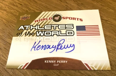 2010 Upper Deck KENNY PERRY World of Sports Athletes of the World Auto PGA GOLF - Image 1 of 2
