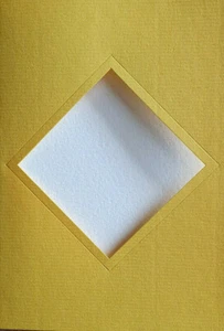 Doppelkarte Einlegeblatt Passpartoutkarte gelb Karo leichte Struktur Neu - Bild 1 von 2