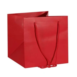 Luxury RED Tie Gift Bag Bags Rope Handle Event Bag Wedding Birthday Valentines - Picture 1 of 3