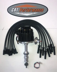 FORD 330 361 FT HEAVY DUTY TRUCK HEI DISTRIBUTOR UPGRADE BLACK + PLUG WIRES USA  - Bild 1 von 2
