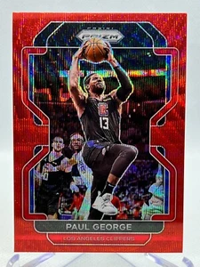 PAUL GEORGE 2021-22 Panini Prizm Basketball #220 RUBY WAVE PRIZM - Picture 1 of 2