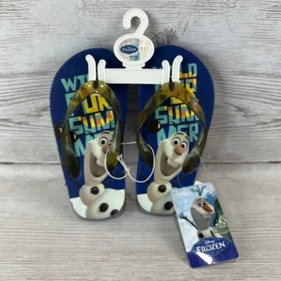 NUEVAS Chanclas Disney Frozen Olaf Para Niños Salvajes Para Verano Nuevas Multi Talla ¡Envío Gratis! Foto 1 de 4