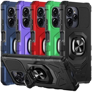 For BLU View Speed Ultra 5G Case Metal Ring Magnetic Support Kickstand Cover - Picture 1 of 36