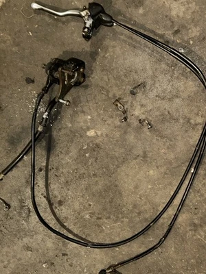 👀 86 87 Honda ATC200X ATC 200X задний стояночный тормоз суппорт шланг муфта кабель - Изображение 1 из 4