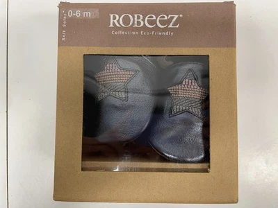 Chaussons Robeez Star Stripe Marine Métal Bébé 17/18 (0-6 mois) Neuf - Photo 1/4