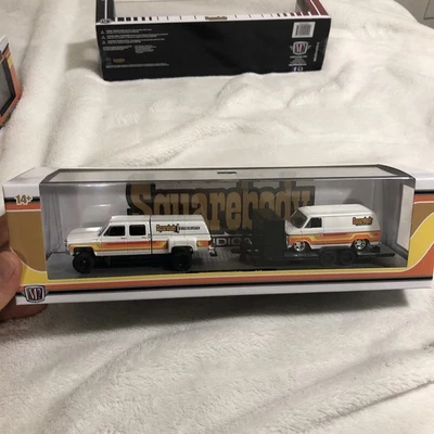 M2 MACHINES ‘74 CHEVY SILVERADO DUALLY & ‘73 CHEVY VAN G10 SQUAREBODY SYNDICATE - Image 1 of 3