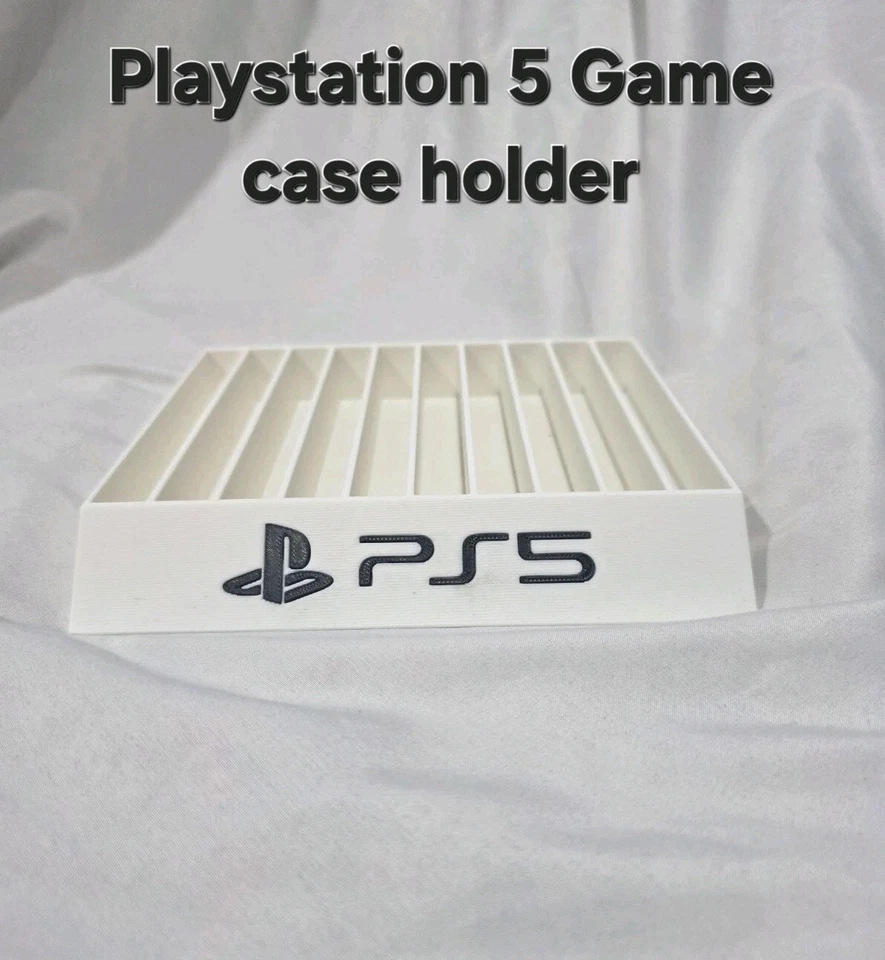 Modern PlayStation Game Case Holder – Fits 10 PS4/PS5 Cases – Sleek Storage Rack - Image 1 of 1