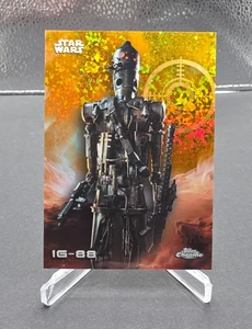 2025 Topps Chrome Star Wars IG-88 Gold Mini Diamond 22/50 Refractor #124 - Picture 1 of 2