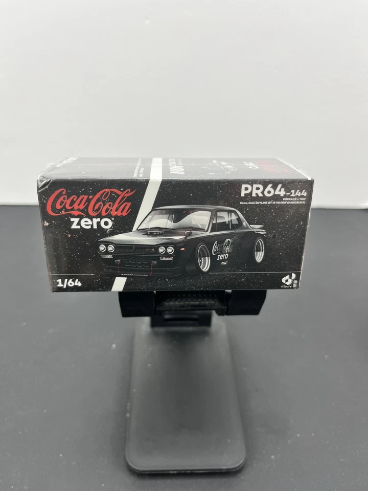 SKYLINE GT-R V8 DRIFT "HAKOSUKA" RHD "COKE ZERO" 1/64 MODEL BY POP RACE PR640144