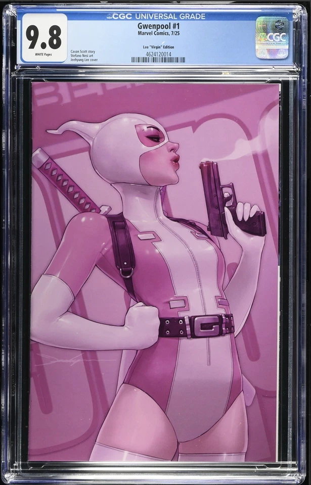 GWENPOOL # 1 1:100 CGC 9.8 JEEHYUNG LEE VIRGIN VARIANT - Image 1 of 1