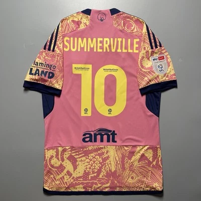 LEEDS ADIDAS 2023/2024 FOOTBALL THIRD JERSEY #10 SUMMERVILLE SIZE “M” HY3383 - Image 1 of 4