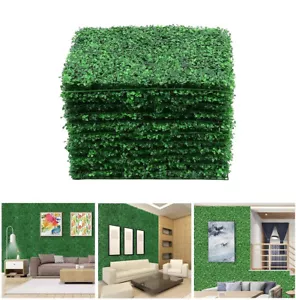10 Artificial Plant Wall Panels Grass Hedge Fake Vertical Garden Ivy Mat Foliage - Picture 1 of 11