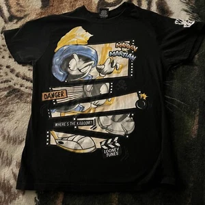 Marvin Martian Raygun Black Shirt Mens Size M Boom Looney Tunes Melodies Bugs - Picture 1 of 4