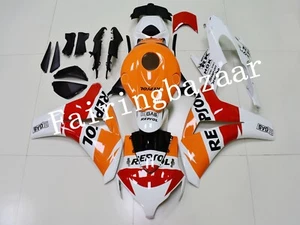 Fit for 2008-2011 CBR1000RR REPSOL White Orange Red ABS Injection Fairing Kit - Picture 1 of 7