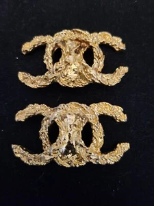 Vintage Chanel Goltone Schuhclips Made in France - Bild 1 von 4