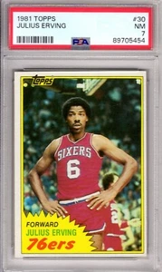 1981 Topps 30 Julius Erving PSA 7 NM Dr. J - Bild 1 von 2