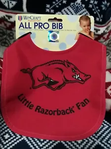 Arkansas Razorbacks Official NCAA Infant Baby Bib McArthur 201805 NEW Red - Picture 1 of 2