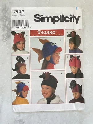 Simplicity 7880 Misses' Men's Teen's Hat Fleece Size S M L  UnCut Verified - Image 1 of 3