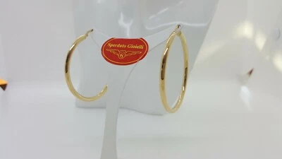 ORECCHINI A CERCHIO DI GRANDE DIMENSIONE ORO GIALLO 750 18KT 4,3 GRAMMI (4662)  - Immagine 1 di 4