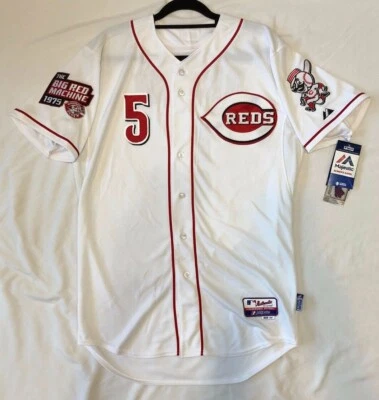 Authentic Majestic SIZE 52 2XL, CINCINNATI REDS JOHNNY BENCH COOL BASE Jersey - Image 1 of 4