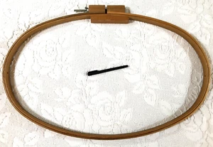 Vintage Jumbo XL Wooden Oval Embroidery Hoop Quilting/Embroidery 27" x 17" - Picture 1 of 13