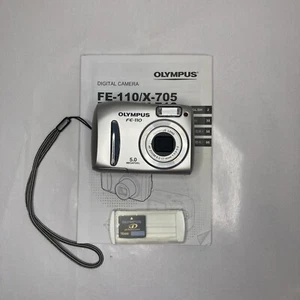 Olympus FE-110 5mp Compact Camera Silver Small Photography In Working Order - Picture 1 of 16