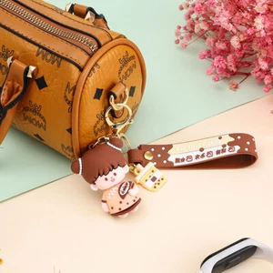 Cute Cartoon Pearl Milk Tea Pendant Keyring Drink Milk Tea Boy Girl Couple Gift - Picture 1 of 10