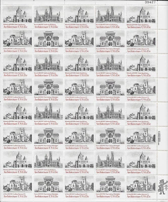 US Scott 1838-41, American Architecture, 1980 Full mint sheet of 40, NH - Image 1 of 2