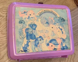 Vintage 1987 Hasbro My Little Pony Aladdin Plastic Lunch Box and Thermos 80s - Picture 1 of 5