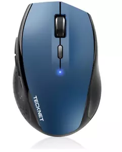 TECKNET EWM0130 Bluetooth Wireless Mouse – Blue, Cordless Optical for Mac, PC, L - Picture 1 of 8