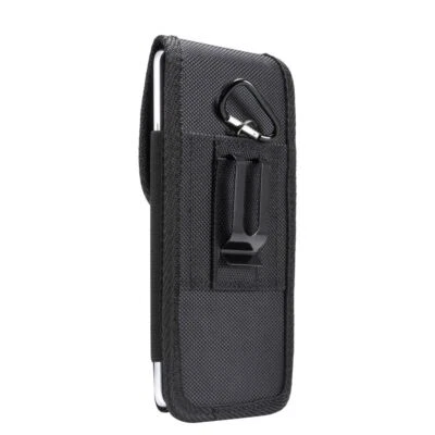 for BLU Vivo One Plus (2019) Belt Case Cover Vertical Leather & Nylon - Image 1 of 4